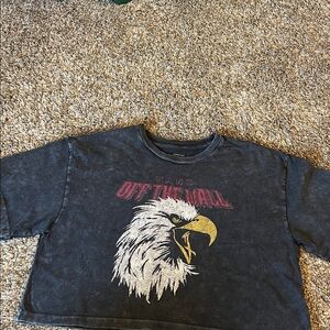 Vans Charcoal Crop Top with Eagle Design